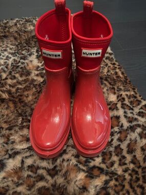 Red Hunter rain boots